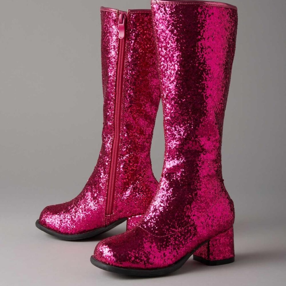 Chasing Fireflies Hot Pink Glitter Boots Size 4